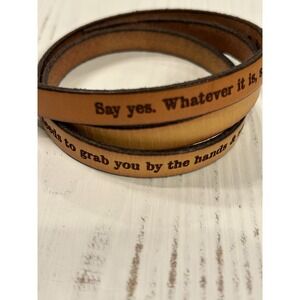Brian Andreas‎ Story People Say Yes Wrist Wrap Buckle Closure Leather Bracelet